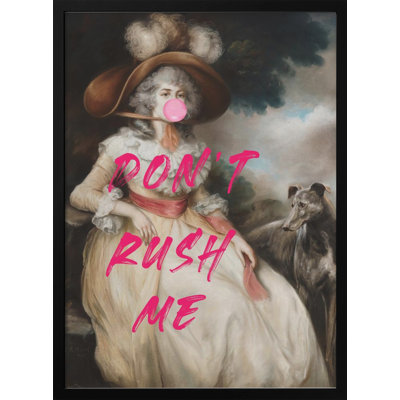 Pop Art & Retro "Don't Ruch Me / Altered Bubblegum Collage" by The Art Concept Framed Print Wall Art
