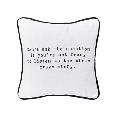 Crazy Story Printed Throw Pillow