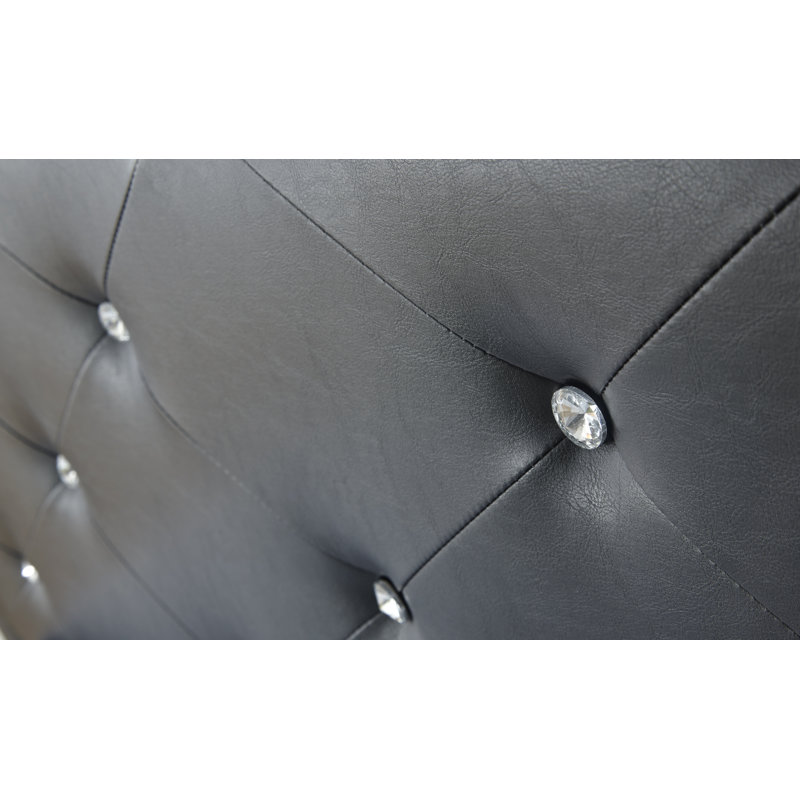 Dadur Upholstered Ottoman Storage Bed, Black, Kingsize (5')	