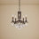 Vesca 5 Light 15in x 15in Pendant in Black with Clear Heritage Handcut Crystals