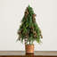 2Ft. Artificial Down Swept Cedar Christmas Tree With Pinecones In Rustic Decorative Planter