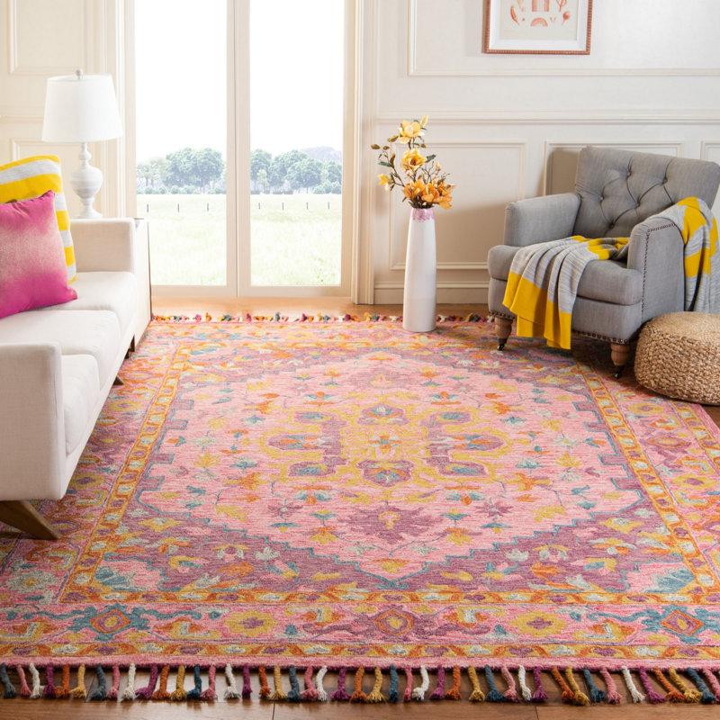 Tapis oriental en laine touffeté à la main Vahakn, Rectangle 9 pi x 12 pi