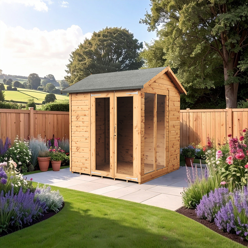 Empire Sheds 7 x 7ft Tongue and Groove Pent Garden Shed - No Windows - Pressure Treated - Green - Image 4