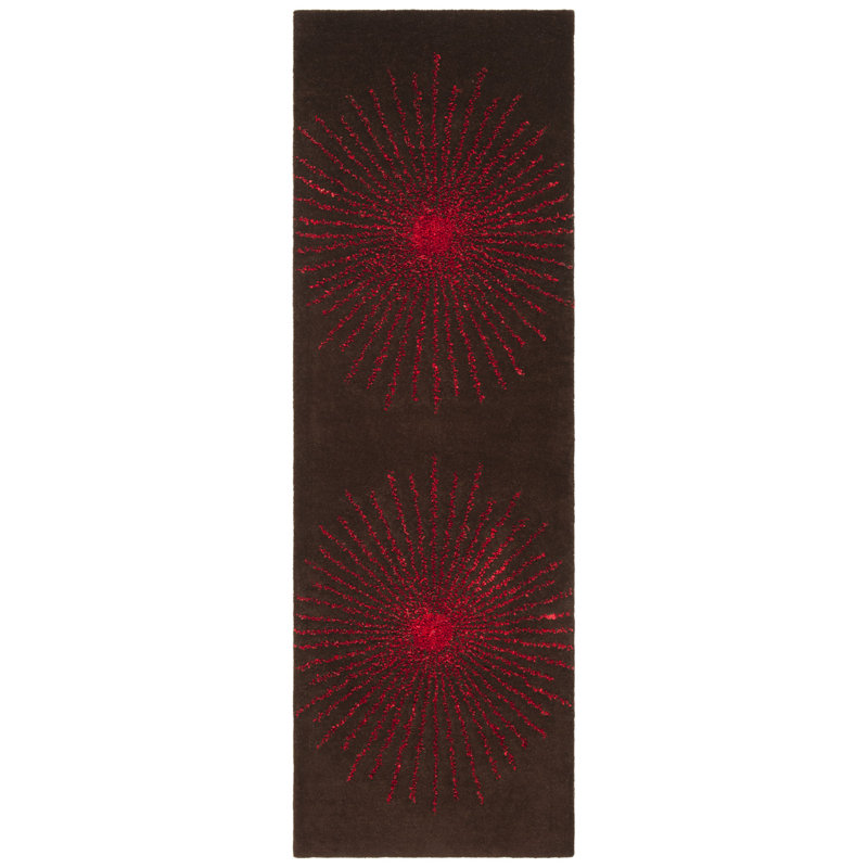 Olivarria Hand Tufted Wool, Viscose, And Cotton With Latex Abstract Rug, Runner 2'6" x 6'