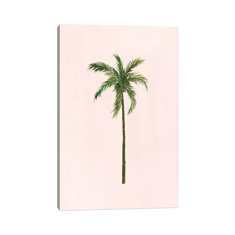 Palmier - reproduction sur toile tendue, H 12 po x l 8 po x P 0,75 po