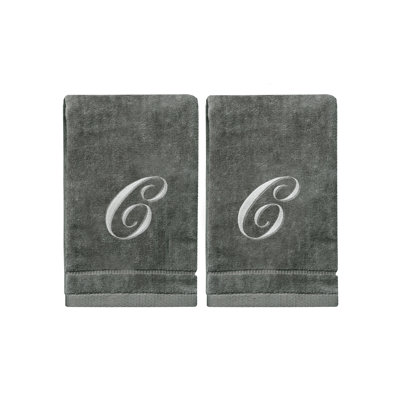 Ensemble de serviettes 2 pièces 100% coton monogrammé