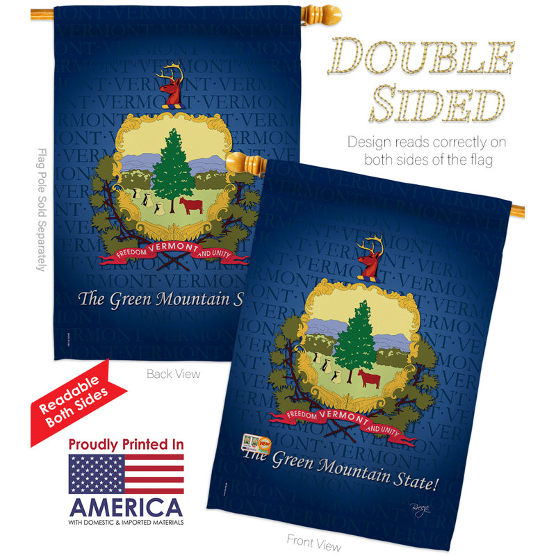 Double Sided 40'' H x 28'' W Polyester Flag Set