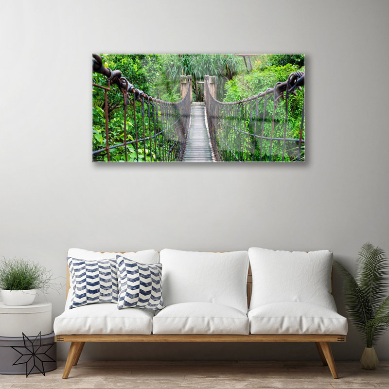Architecture Bridge Trees 1 Piece Wall Art on Glass