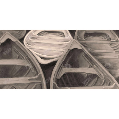 Sepia canoes - 15.75"x31.50" Desk mat