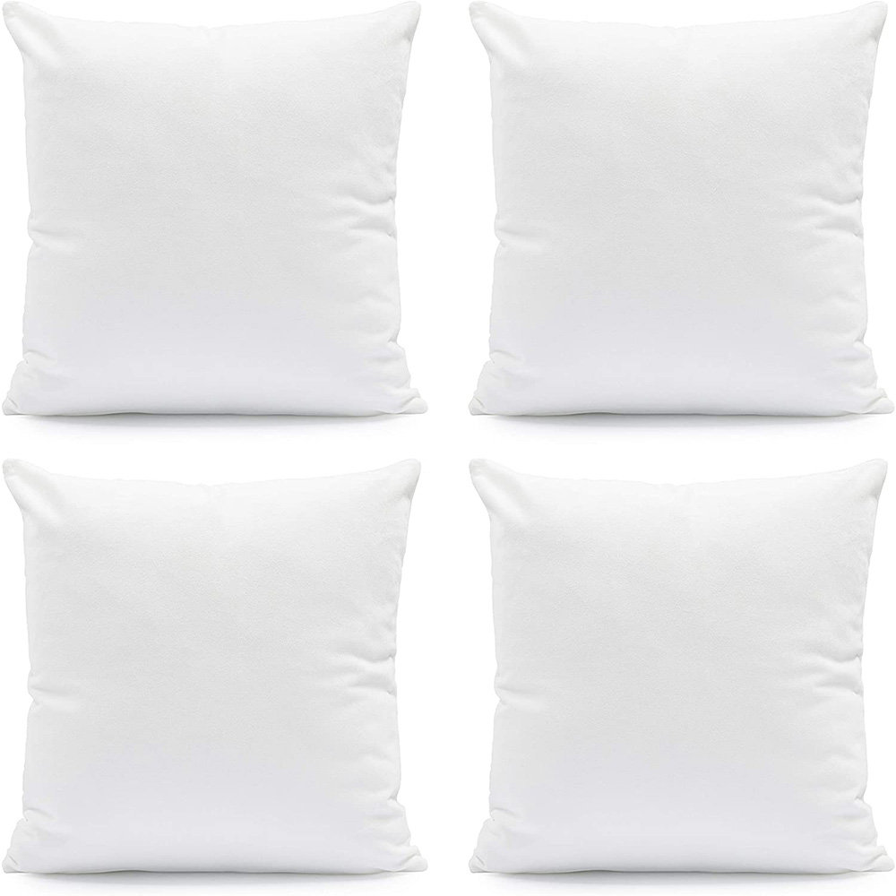 Set of 4 18x18 Pillow Inserts, Hypoallergenic Couch Pillow Stuffing, Couch  Cover, Decorative Throw Pillows for Bed, Sofa & Outdoor