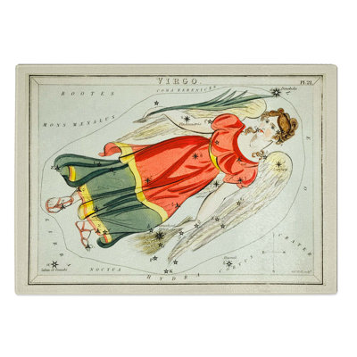 Tempered Glass Astronomical Zodiac Chart of the Virgo Chopping Board