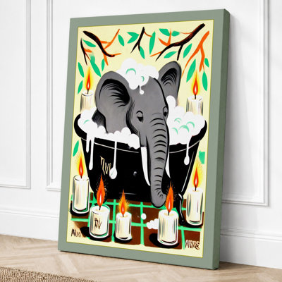 Elephant With Flames Graphic - Print
