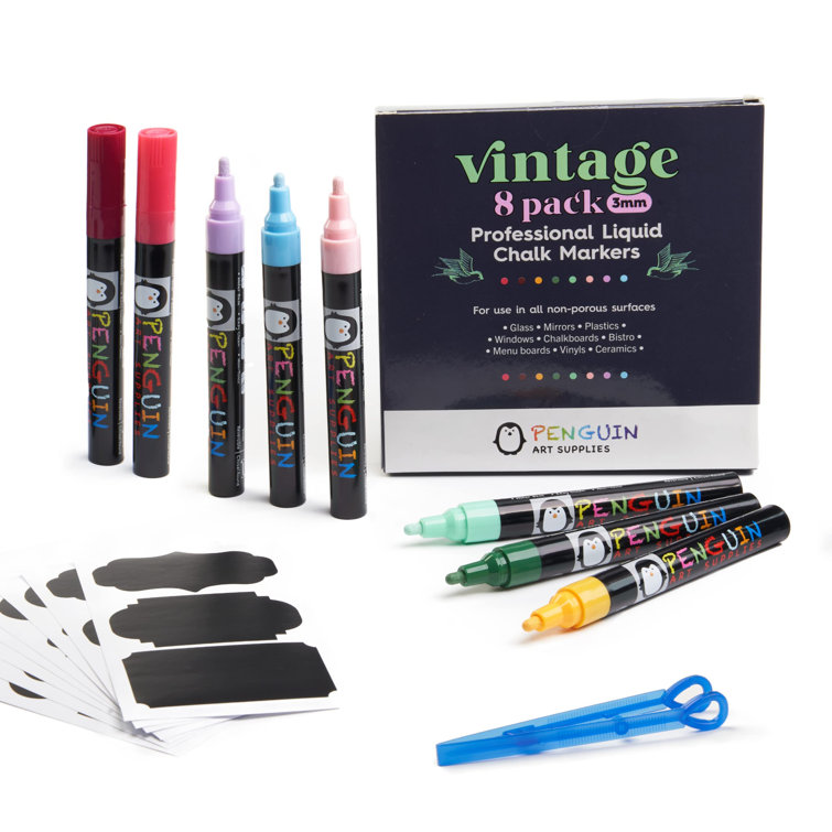 VersaChalk Chalkboard Chalk Markers - 1 White Liquid Chalk Pen, 3mm Fine  Tip