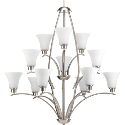 Lustre à niveaux avec abat-jour 12 lumières Jilliann
