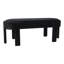Sagebrook Home 48" Aberdeen Black Velvet Bench