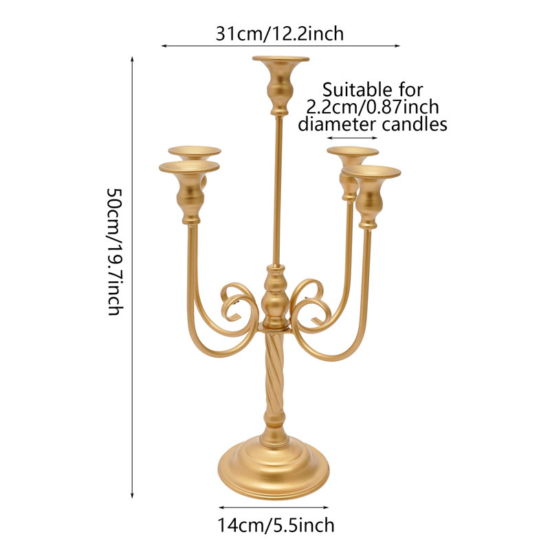 6Pcs 5-Head Candle Holder