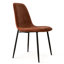 Ensemble de table de salle à manger 4 personnes Folmar avec table ronde de 41,5 po et 4 chaises rembourrées en chenille-103707493