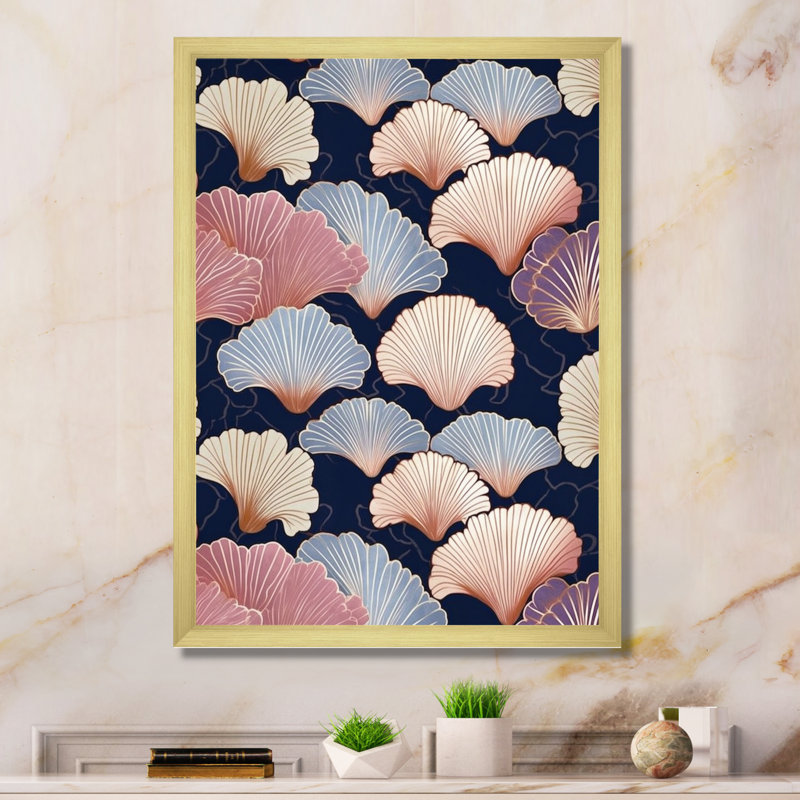 Motif floral rétro, H 40 po x l 30 po x P 1,5 po, Cadre doré à une seule photo