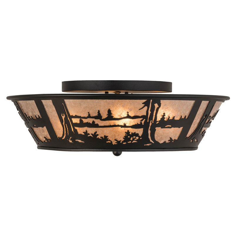 Rustic Lodge 4 - Light Flush Mount