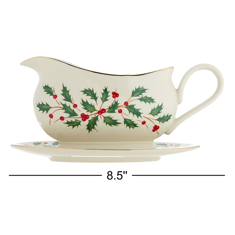 Lenox Holiday Gravy Boat - Thumbnail 4