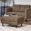 Jodi Faux Leather Footstall Ottoman - Upholstered Modern Retro Stylish & Contemporary-1887400090