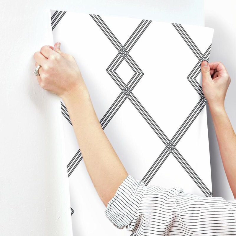 Geometric Roll, White/Black