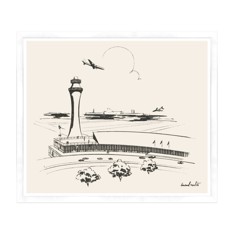 Moulton Collection " Airport ", White Framed