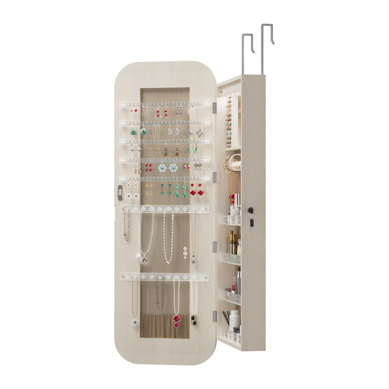 Armoire à bijoux avec miroir 14,5 po