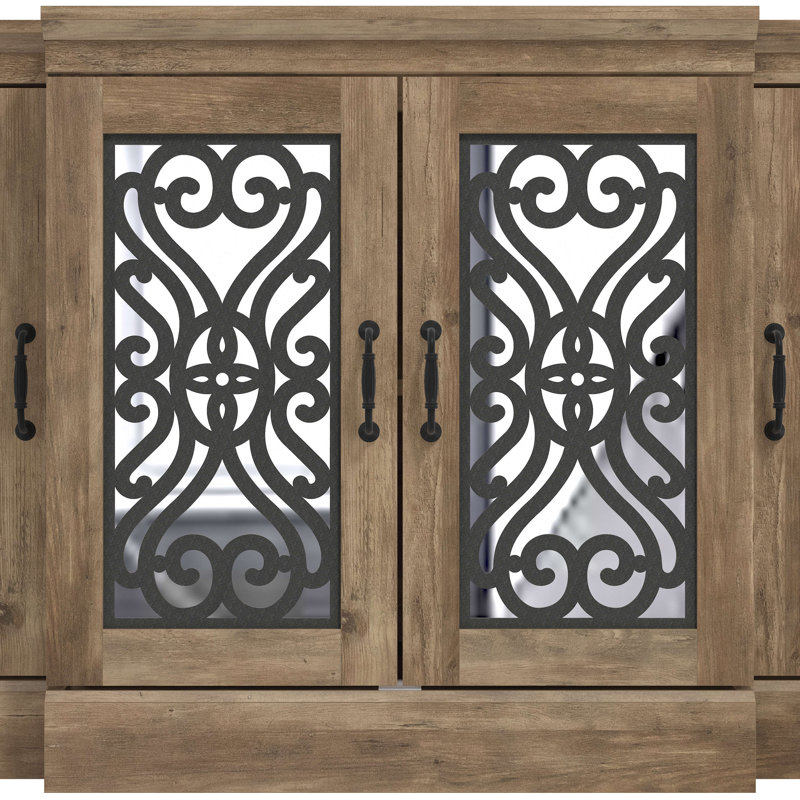 Ariba Transitional Sideboard Set Of 2, Knotty Oak