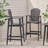 Outdoor Acacia Wood Barstools, Set Of 2, Dark Gray-100679558