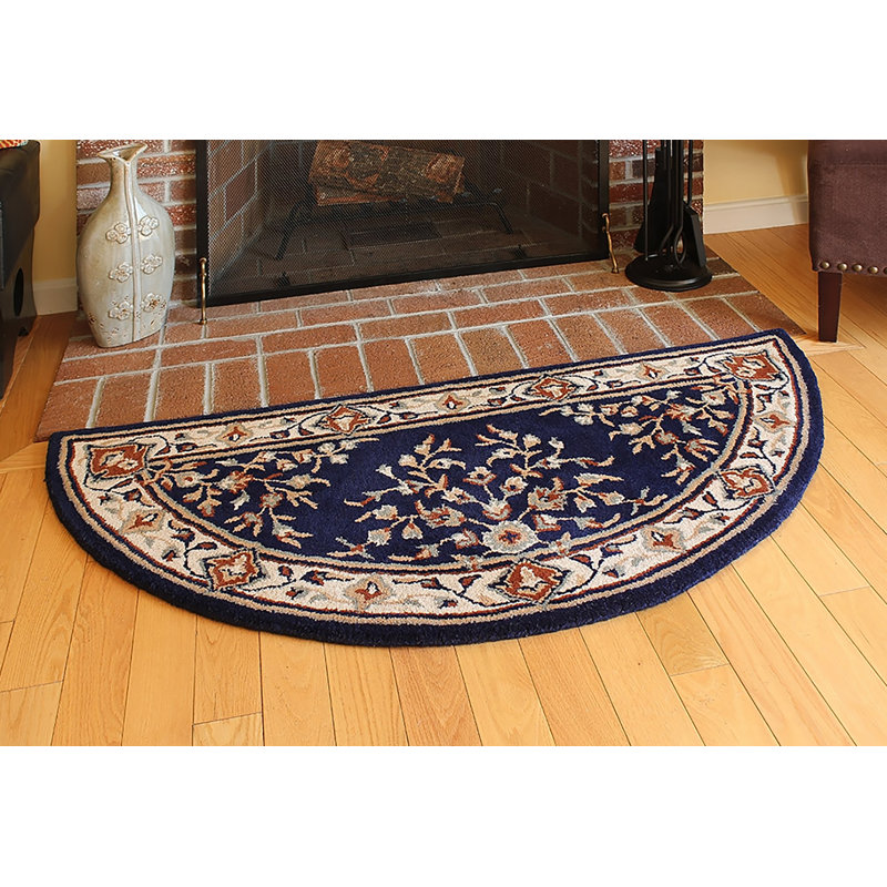 Hearth Hand Tufted Wool Floral Indoor Rug, Half Circle 2'2" x 4'7"