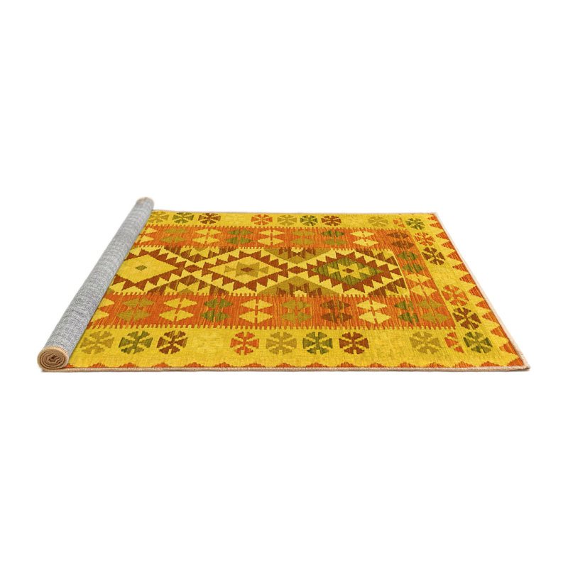 Hermit Washable Southwestern Indoor Rug, Square 6'
