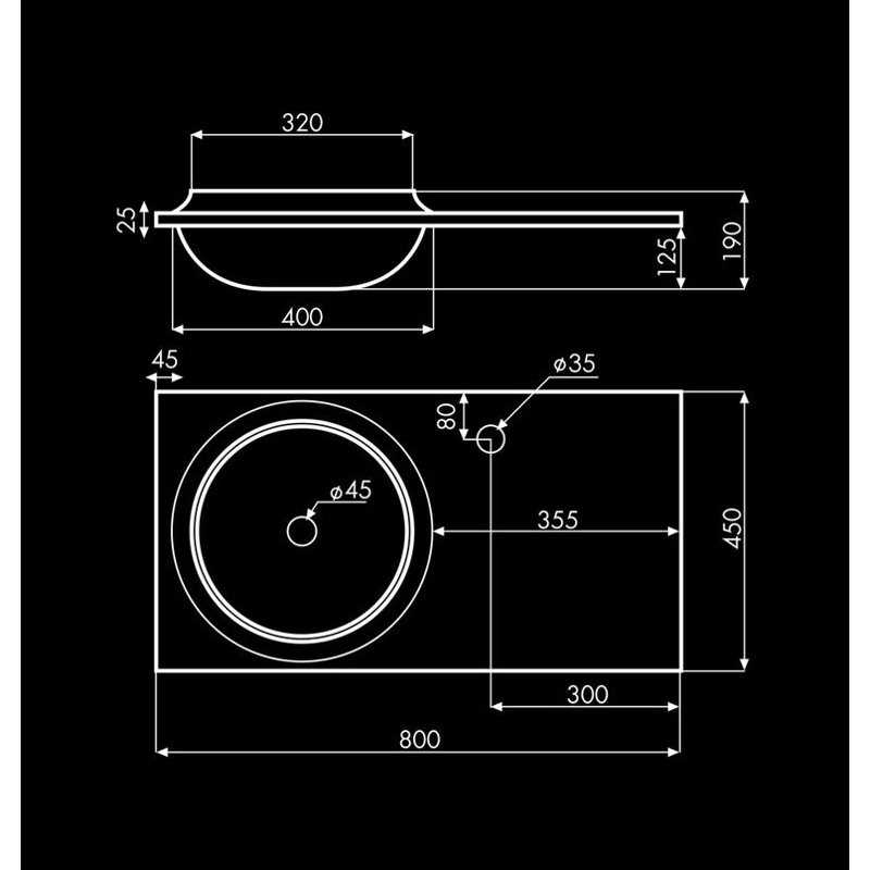Maestro Bath 17.7165'' Stone Circular Bathroom Sink, Beige