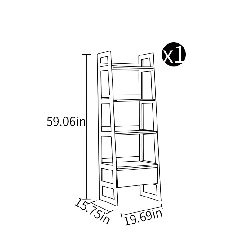 Small solid wood bookcase