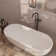Gridley 67” x 29.5" Freestanding Soaking Solid Surface Bathtub