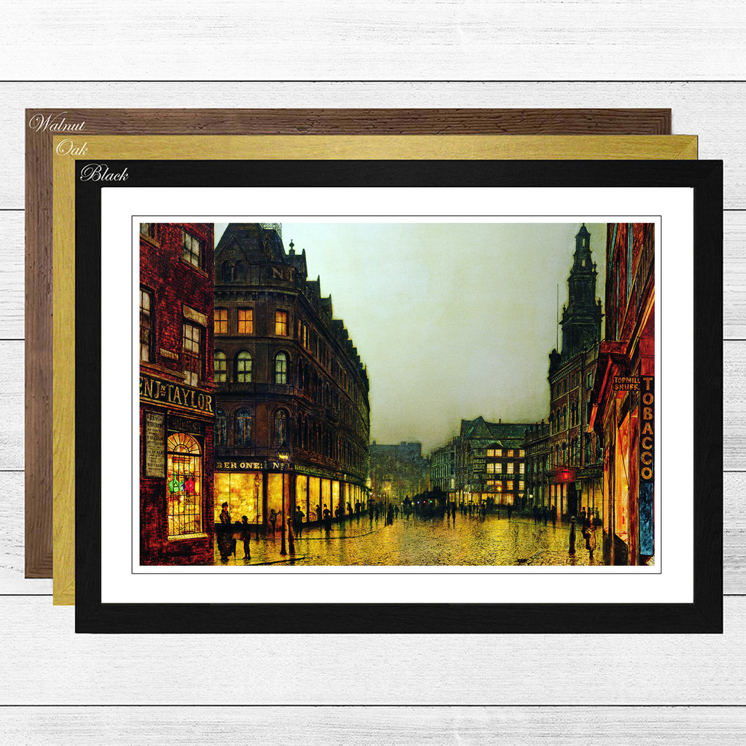 Boar Lane, Leeds by John Atkinson Grimshaw - Framed Print