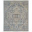 Blue Hand-Knotted Wool Framed Medallion Geometric Modern Contemporary Carpet Rug-1149375990