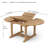 BAHAMA 71" OVAL EXTENSION TABLE EXTRA THICK