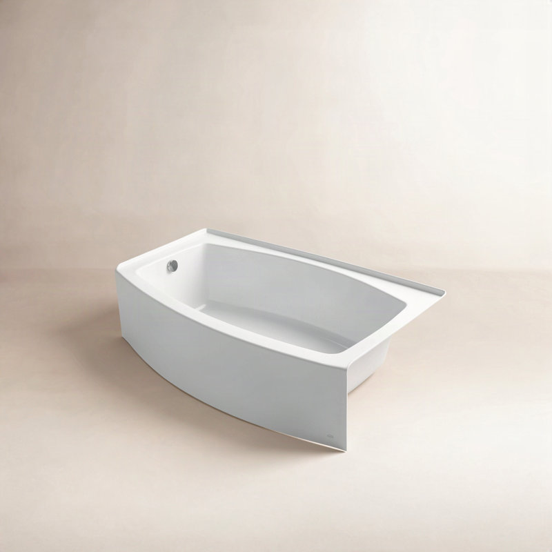 Expanse 60" Soaking Bathtub, White, Left