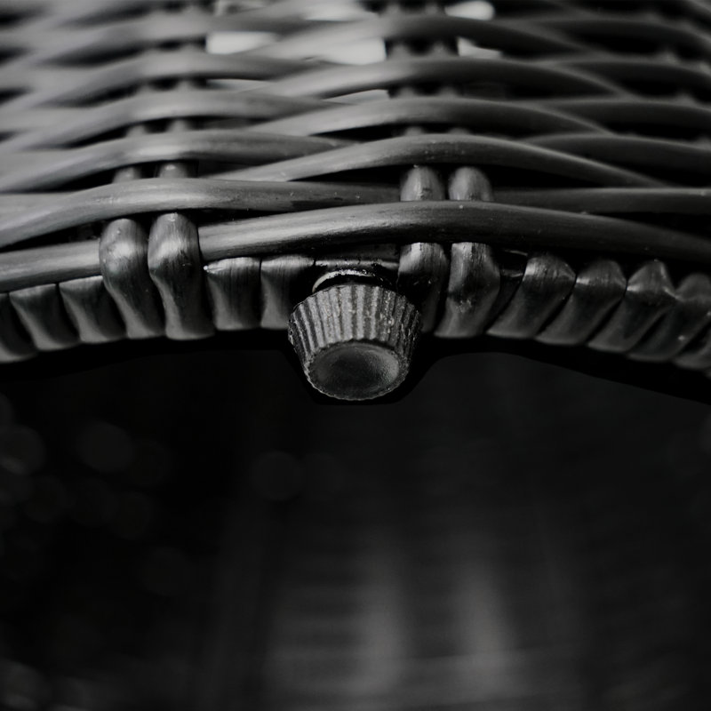 Table d'appoint d'extérieur 15,25 "Modern Coastal, Osier noir
