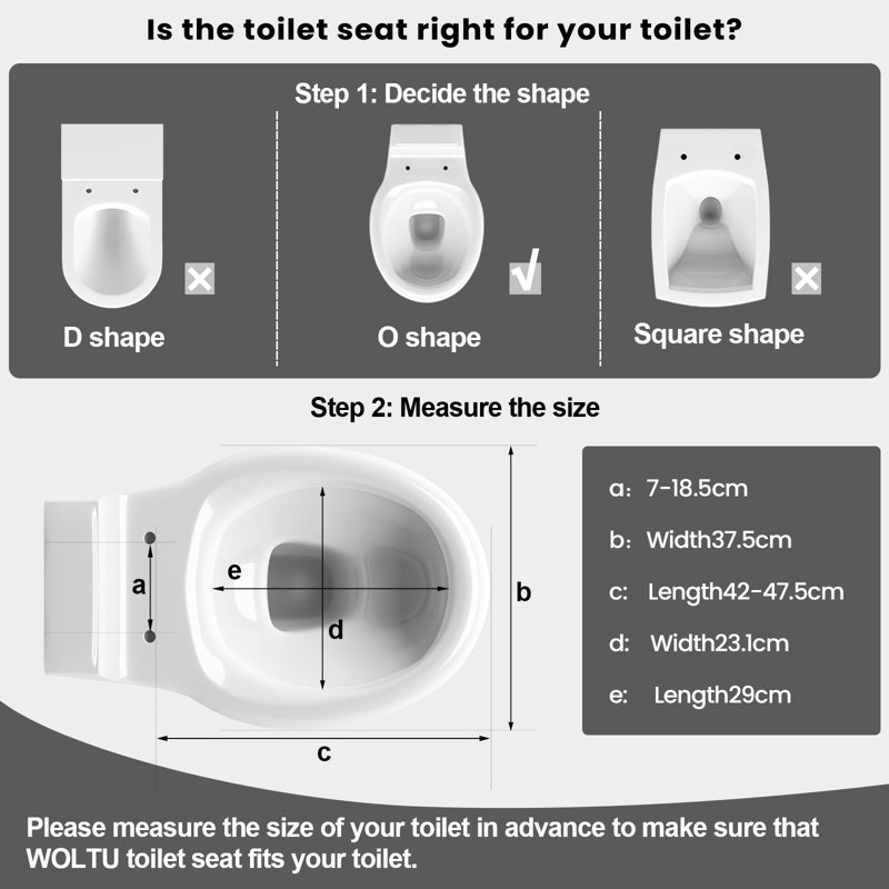 Toilet Seat Soft Close, Quick Release Adjustable, O-Shape Toilet Seat, Duroplast Plastic