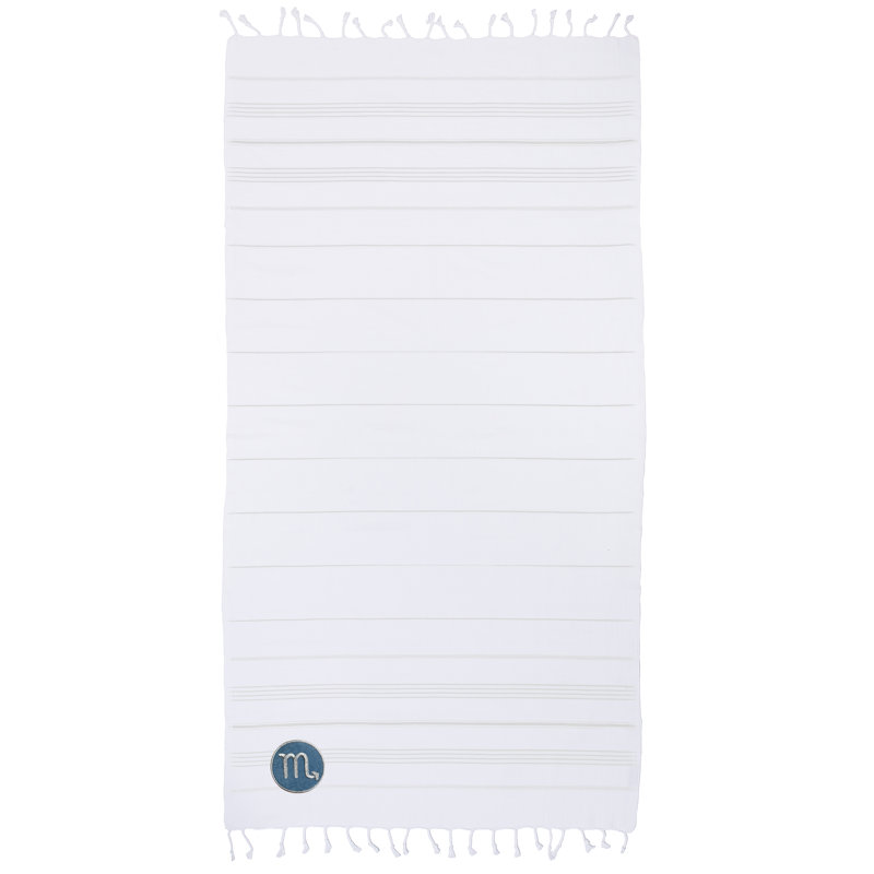 Serviette de plage pestemal 100% coton turc Horoscope Summer Fun, Gris
