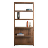 Open Plan Solid Wood Etagere Bookcase