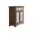 Rustic Vintage Accent Cabinet With Carved Floral Panels