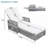 Outdoor Long Reclining Chaise, Wicker Lounge With Armrests, Patio Adjustable Recliner With Soft Removable Cushions-1693543598