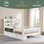 Lit plateforme avec tableau noir, lit plateforme en bois massif avec tiroirs et tablettes de rangement, conception amusante et peu encombrante-1492239334-1492239335