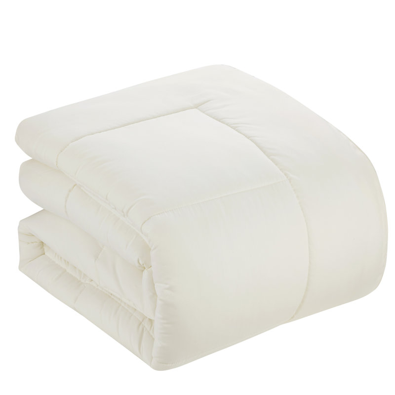  Luxury Alternative Comforter and Sheet Set, Full Comforter + 6 Additional Pieces, Ivory