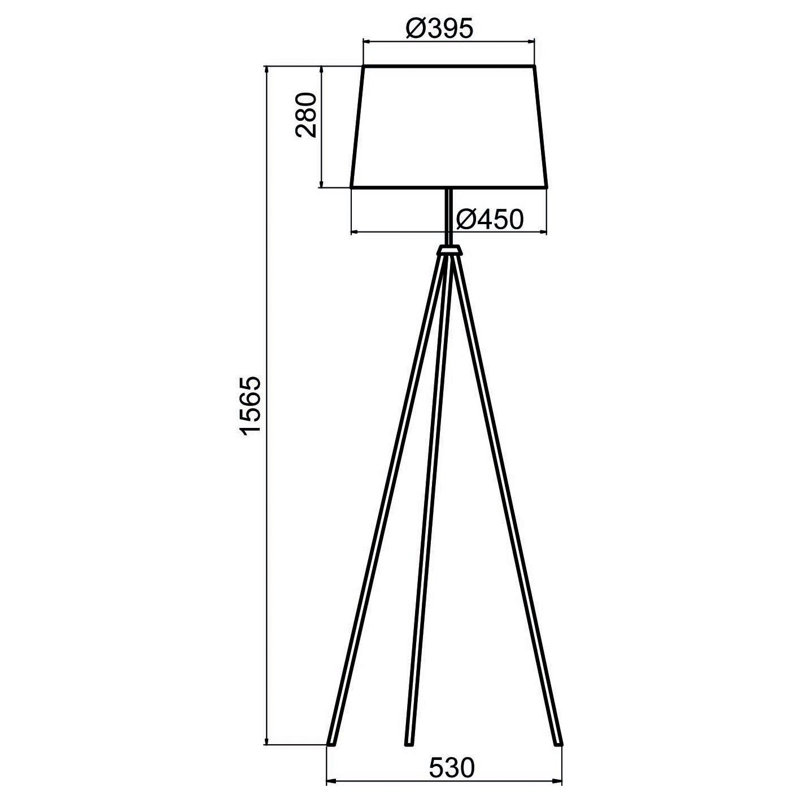 Schuller 156.5cm Tripod Floor Lamp, Black