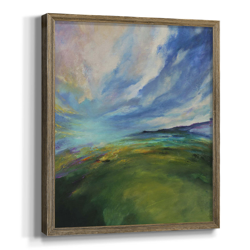 " Goldenrod Patch I ", Walnut Framed Canvas, No Mat