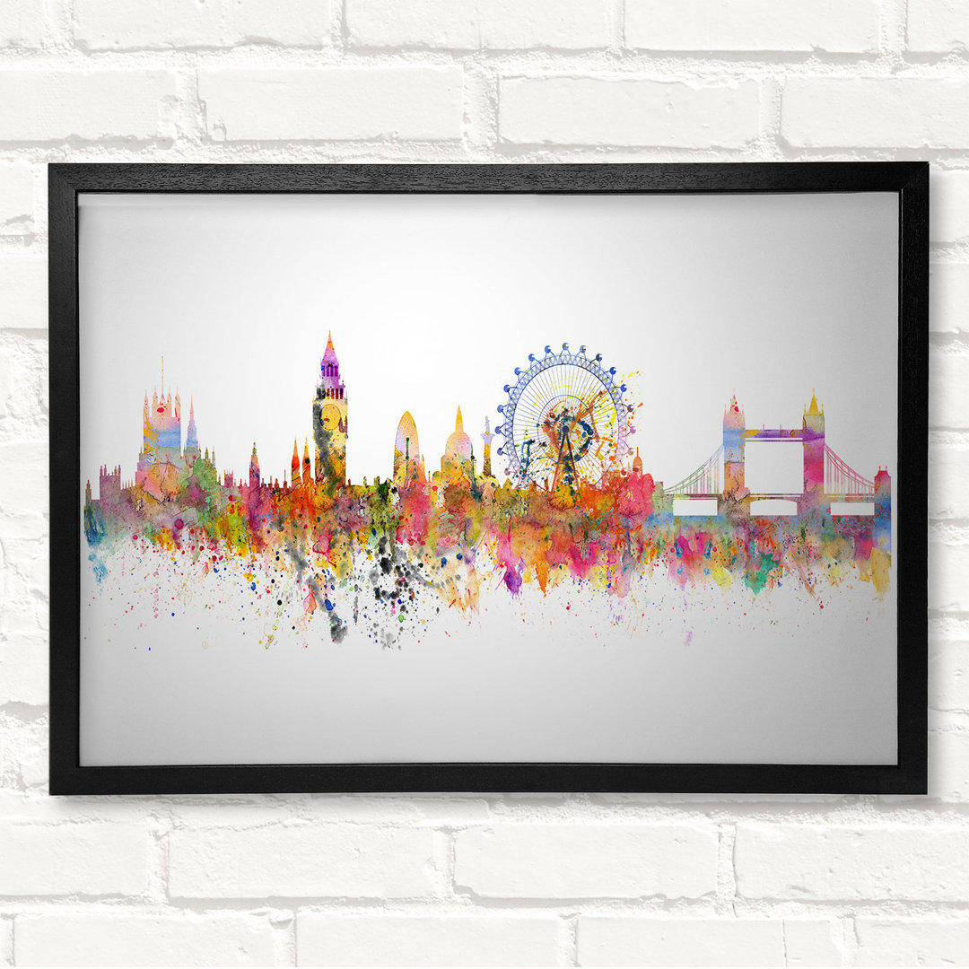 London Skyline Splatter - Druck